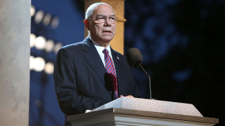 Джордж Буш младши Кондолийза Райс а сега и Колин Пауъл