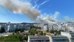 Пожар гори над квартал "Владислав Варненчик" във Варна 