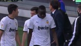 Расистки скандал в Испания, Валенсия напусна терена, върна се и загуби