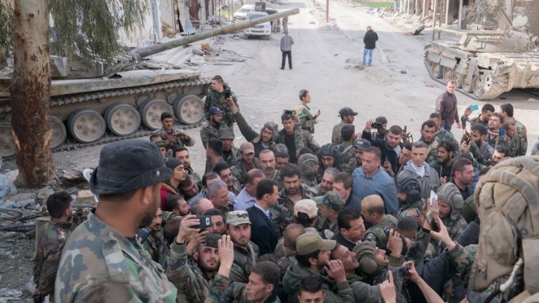 Асад се появи на фронта в Източна Гута