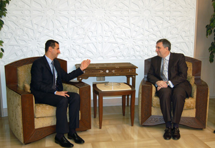 Калфин се срещна със сирийския президент Башар Асад