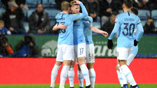 Отново дузпите решиха спора между Манчестър Сити и Лестър, "гражданите" са на полуфинал