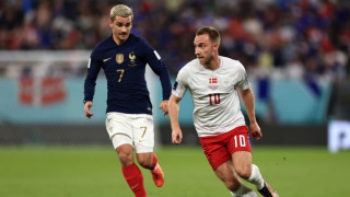 Франция - Дания: 2:1 (Развой на срещата по минути)