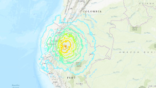 Силно земетресение беше регистрирано в Еквадор с магнитуд от 7 5
