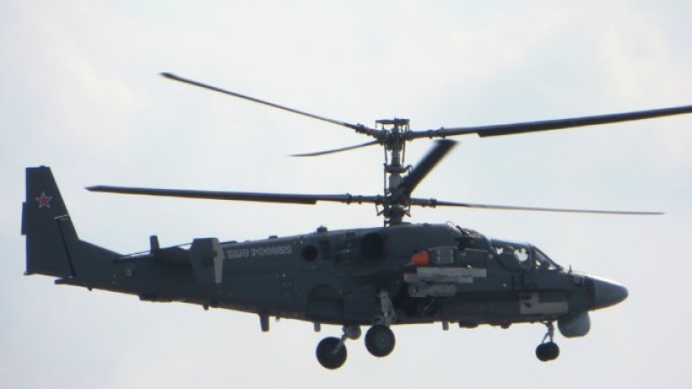 Руски военен хеликоптер Ка-52 се е разбил в Сирия, съобщават