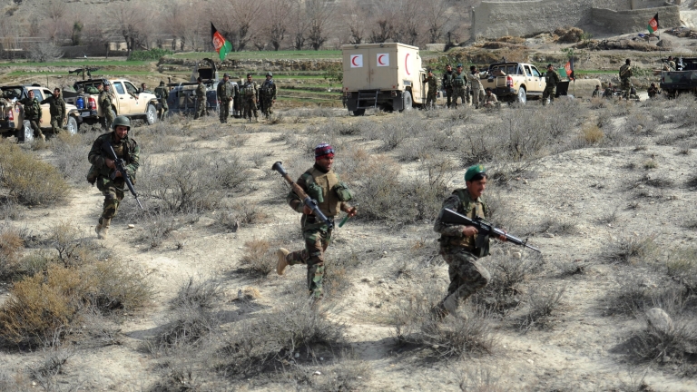 Войници от афганистанските специални части, които се сражаваха заедно с