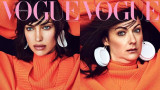  Ирина Шейк, Селест Барбър, Vogue Португалия и две идентични корици на изданието 