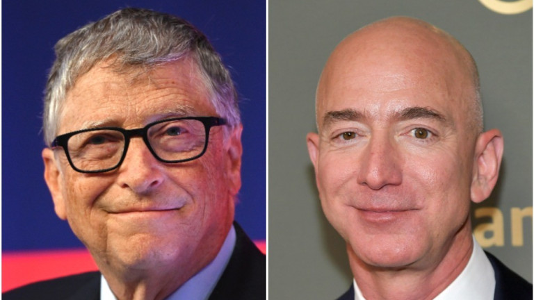 Бил Гейтс и Джеф Безос са двама от най-богатите и