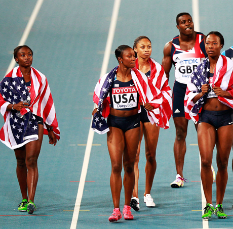 Дамите на САЩ категорични на 4х100 метра