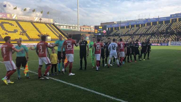ЦСКА не успя да вкара гол на Арис, "червените" загубиха контролата в Солун