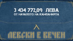 Кампанията "Левски е вечен" събра близо 300 000 лева за 4 дни