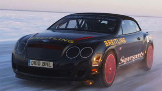 Световен рекорд - 331 км/ч с Bentley на лед (видео)