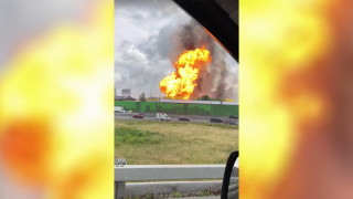 Огромен пожар възникна в топлоелектрическа централа до Москва Пламъците достигнаха