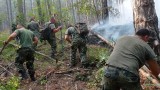 Отново два вертолета помагат в гасенето на пожара край селата Югово и Нареченски бани