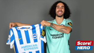 Левият бек на Брайтън Марк Кукурея се е разбрал с