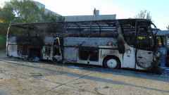 Автобус с пътници се запали в Пловдив, няма загинали