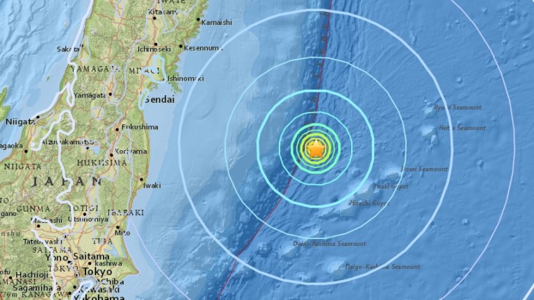 Земетресение 6,0 по Рихтер до Япония