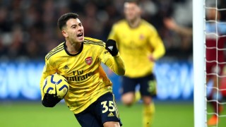 Арсенал обърна Уест Хем за 9 минути и гарантира временно спокойствие на Люнгберг