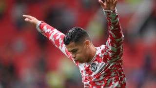 Мениджърът на Манчестър Юнайтед Ерик тен Хаг и футболистите