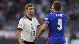 Германия - Англия 1:1 (Развой на срещата по минути)