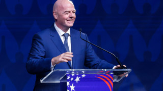 Президентът на ФИФА Джани Инфантино присъства на официалната церемония в