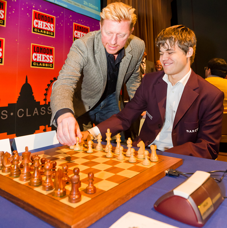 Борис Бекер игра шах със световния елит в Лондон
