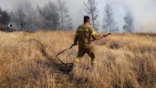 В Гърция гори пожар край река Марица