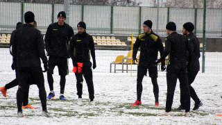Отборът на Ботев Пловдив проведе тренировката си на един от