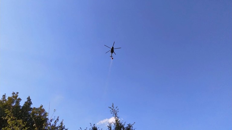 Вертолет Ми-17 на ВВС от 24-а авиобаза в Крумово участва