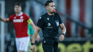 Главният съдия на Вечното дерби Радослав Гидженов говори на пресконференция