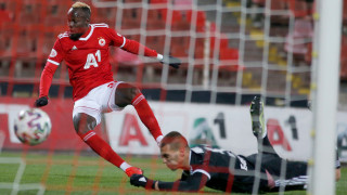 Нападателят на ЦСКА Али Соу снощи вкара своя гол номер