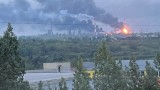 Украински дронове удариха Самарска област, пожари избухнаха в рафинерия