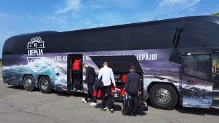 ЦСКА вече е в латвийския град Лиепая за гостуването си