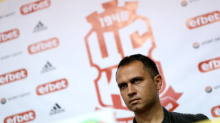 Старши треньорът на ФК ЦСКА 1948 Красимир Петров коментира на пресконференция