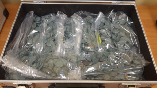 2940 антични монети задържани от български митничари Капитан Андреево при