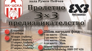 ЦСКА организира пролетни турнири по баскетбол 