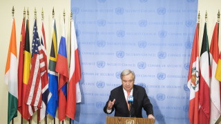 Генералният секретар на ООН Антониу Гутериш изрази безпокойството си от