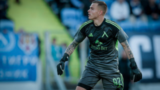 Вратарят на Левски Светослав Вуцов който направи блестящ мач в