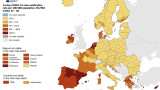  Европа минава от зелено към оранжево за Covid 