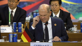 Германският канцлер Олаф Шолц и новоизбраният президент на САЩ Доналд