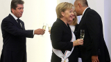 Борисов и Първанов се чукнаха за здравето на Меркел