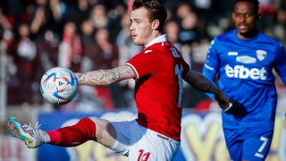 Футболистът на ЦСКА Тобиас Хайнц говори пред норвежкия Eurosport от