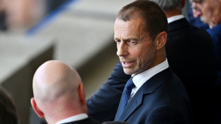 Президентът на Европейската футболна централа УЕФА Александър Чеферин се срещна