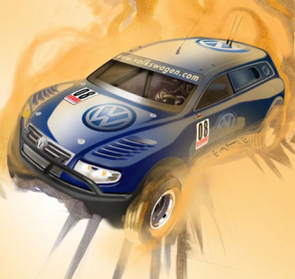 VW със специален състезателен Touareg