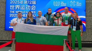 Тримата български национали по кикбокс Димитър Стоянов Александра Георгиева и