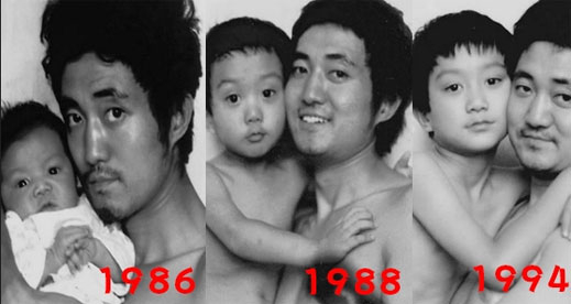 Трогателни снимки на баща и син. Последната ще ви разплаче