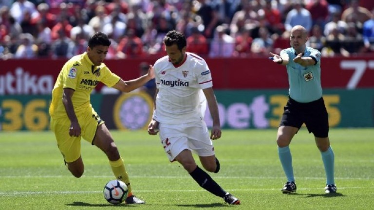 В мач с 4 гола и 2 червени картона: Севиля се спаси в края срещу Виляреал