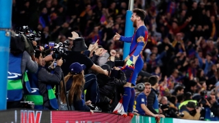 Звездата на Барселона Лионел Меси снощи вкара 4 гола за