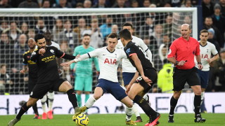 Тотнъм - Манчестър Сити 2:0, Гюндоган пропусна дузпа, голове на Бергвайн и Сон