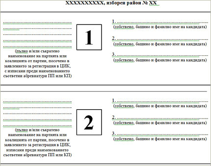 ЦИК обяви бюлетината, с която ще се гласува